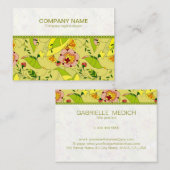 Kleurrijke Art Deco Floral Collage Visitekaartje (Voorkant / Achterkant)
