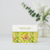 Kleurrijke Art Deco Floral Collage Visitekaartje (Staand voorkant)