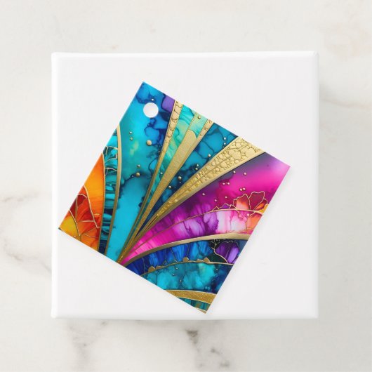 Kleurrijke Art Deco Gift Labels (In situ)