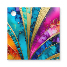 Kleurrijke Art Deco Gift Labels