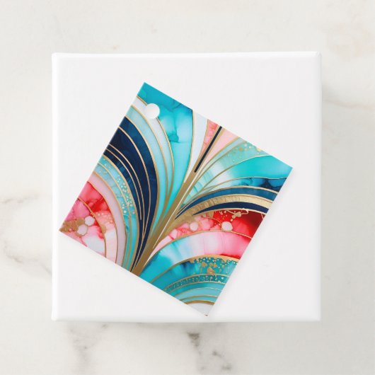 Kleurrijke Art Deco Gift Labels (In situ)