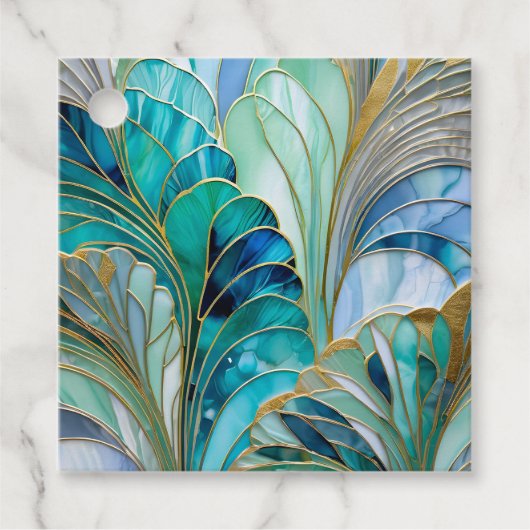 Kleurrijke Art Deco Gift Labels (Voorkant)