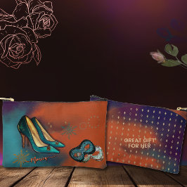 Kleurrijke Art Deco hoge hakken Etui