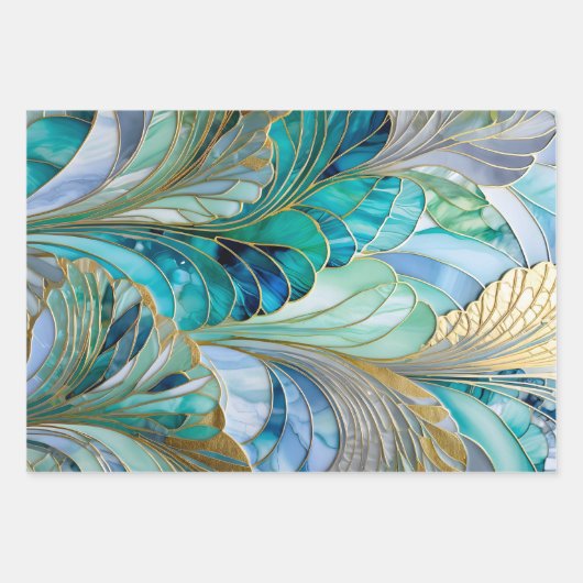 Kleurrijke Art Deco inpakpapier vellen (Voorkant 3)