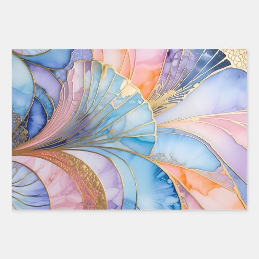 Kleurrijke Art Deco inpakpapier vellen (Voorkant 2)