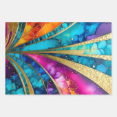 Kleurrijke Art Deco inpakpapier vellen (Voorkant 2)