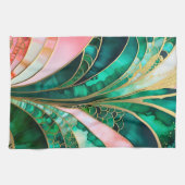 Kleurrijke Art Deco keukenhanddoek (Horizontaal)