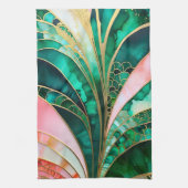 Kleurrijke Art Deco keukenhanddoek (Verticaal)