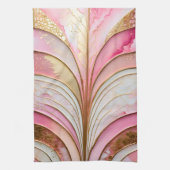 Kleurrijke Art Deco keukenhanddoek (Verticaal)