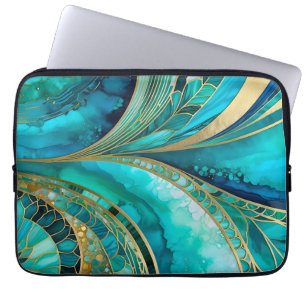 Kleurrijke Art Deco Laptop Hoesje Sleeve