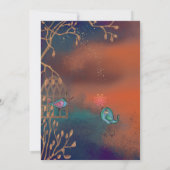 Kleurrijke Art Deco Nieuwjaarsfeest uitnodiging (Achterkant)