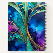 Kleurrijke Art Deco Spiral Notitieboek (Achterkant)