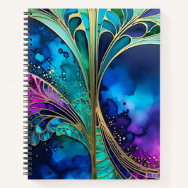 Kleurrijke Art Deco Spiral Notitieboek