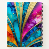 Kleurrijke Art Deco Spiral Notitieboek (Achterkant)