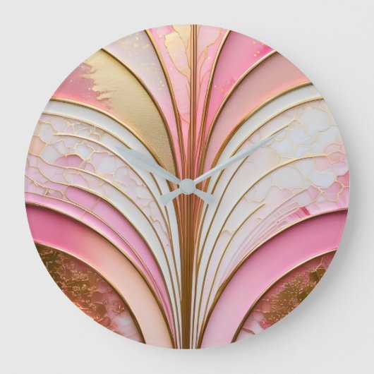 Kleurrijke Art Deco wandklok (Voorkant)