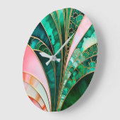Kleurrijke Art Deco wandklok (Hoek)