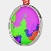 Kleurrijke Art Multicolour Abstract Splash 2020 Co Metalen Ornament (Links)