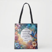 Kleurrijke Art Nouveau Bijbelvers Christelijk Tote Bag (Voorkant)