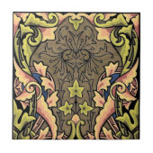 kleurrijke art nouveau tegeltje (Voorkant)