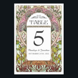 Kleurrijke Art Nouveau Trouwtafel Kaarten (Set #9)<br><div class="desc">Kleurrijke Art Nouveau Trouwtafel Kaarten. Onderdeel van een bijpassende bruiloft uitnodigingenset.</div>