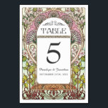 Kleurrijke Art Nouveau Trouwtafel Kaarten (Set #9)<br><div class="desc">Kleurrijke Art Nouveau Trouwtafel Kaarten. Onderdeel van een bijpassende bruiloft uitnodigingenset.</div>