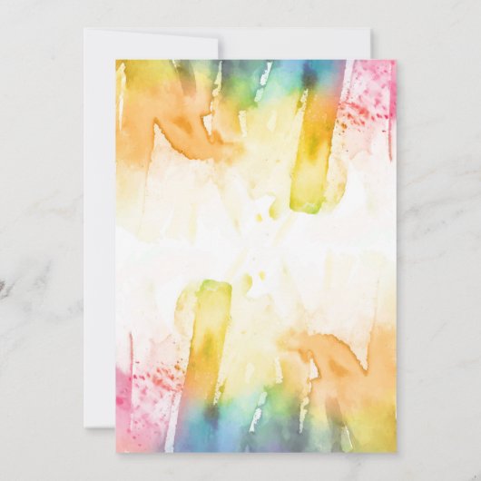 Kleurrijke Art Party Uitnodiging voor kinderen (Achterkant)