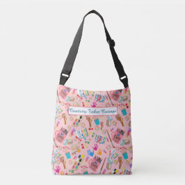 Kleurrijke Art Supplies Creatief patroon voor Kuns Crossbody Tas