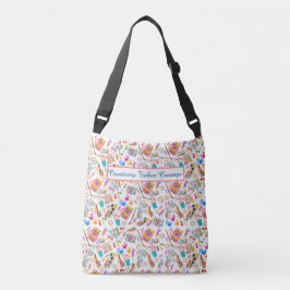 Kleurrijke Art Supplies Creatief patroon voor Kuns Crossbody Tas