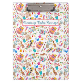Kleurrijke Art Supplies Creatief patroon voor Kuns Klembord