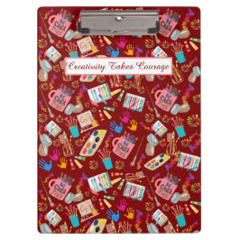 Kleurrijke Art Supplies Creatief patroon voor Kuns Klembord