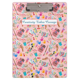 Kleurrijke Art Supplies Creatief patroon voor Kuns Klembord
