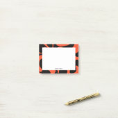 Kleurrijke Art Zwart Rust Sinaasappel Wit Aangepas Post-it® Notes (Op bureau)