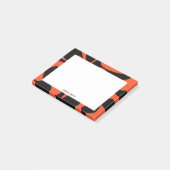 Kleurrijke Art Zwart Rust Sinaasappel Wit Aangepas Post-it® Notes (Schuin)