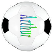 Kleurrijke Arthur naam, voetbal (Gedraaid)