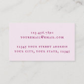 Kleurrijke artiest visitekaartje (Achterkant)