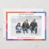 Kleurrijke Artistieke Abstracte Vormen Gepersonali Feestdagenkaart (Voorkant)