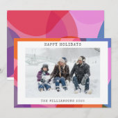 Kleurrijke Artistieke Abstracte Vormen Gepersonali Feestdagenkaart (Voorkant / Achterkant)