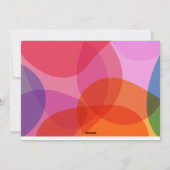 Kleurrijke Artistieke Abstracte Vormen Gepersonali Feestdagenkaart (Achterkant)