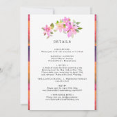 Kleurrijke artistieke bruiloft uitnodiging alles i (Achterkant)
