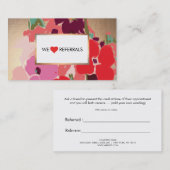 Kleurrijke artistieke Floral, Gold Elegant Referra Aanbevelingskaartje (Voorkant / Achterkant)