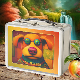 Kleurrijke artistieke grappige hond