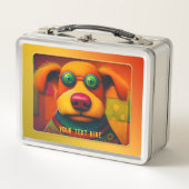 Kleurrijke artistieke grappige hond (Voorkant)