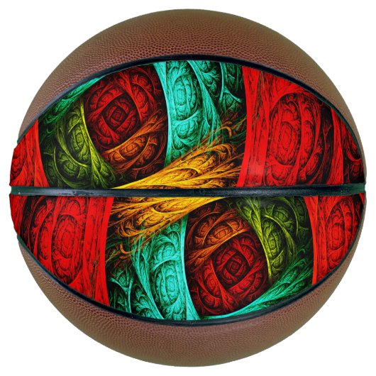 Kleurrijke Artistieke Moderne Abstracte Kunstpatro Basketbal (Voorkant)