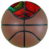 Kleurrijke Artistieke Moderne Abstracte Kunstpatro Basketbal (Rechts)
