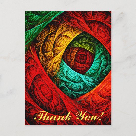 Kleurrijke Artistieke Moderne Abstracte Kunstpatro Briefkaart (Voorkant)