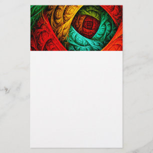 Kleurrijke Artistieke Moderne Abstracte Kunstpatro Briefpapier