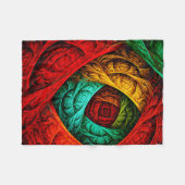 Kleurrijke Artistieke Moderne Abstracte Kunstpatro Fleece Deken (Voorkant (Horizontaal))