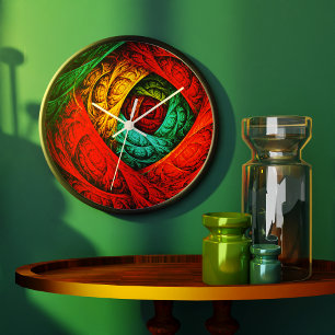 Kleurrijke Artistieke Moderne Abstracte Kunstpatro Grote Klok