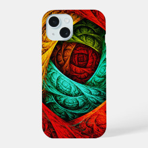 Kleurrijke Artistieke Moderne Abstracte Kunstpatro iPhone 15 Case