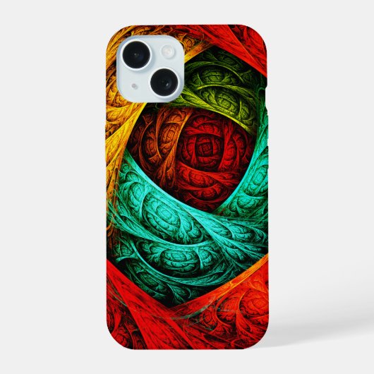 Kleurrijke Artistieke Moderne Abstracte Kunstpatro iPhone 15 Case (Achterkant)